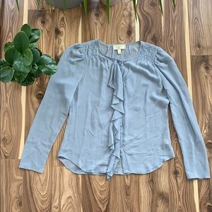 ANTHROPOLOGIE | moulinette soeurs 100% blouse top light baby blue size 4